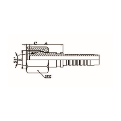 公制內螺紋24°錐帶O形圈輕系列ISO 2151-2-DIN 3865 20411