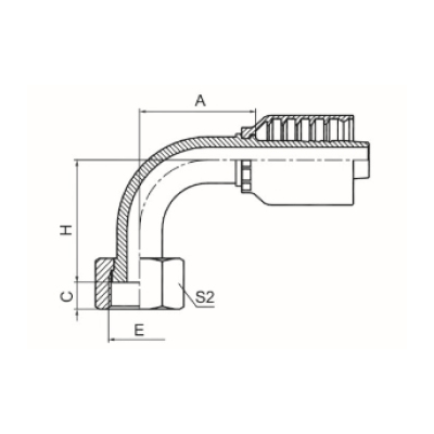 90°公制內(nèi)螺紋平面 參考 REF GB/T 9065.3 20291-RW