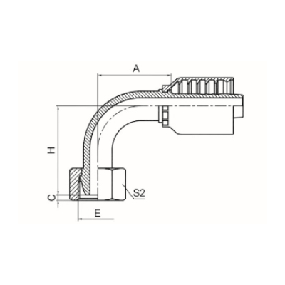 90°公制內(nèi)螺紋24°球面重系列 20591C-RW
