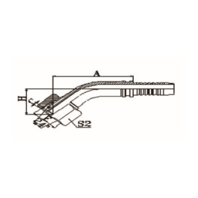 45°公制內(nèi)螺紋24°錐帶O形圈輕系列ISO 12151-2-DIN 3865 20441