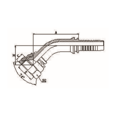 45°美制JIC內螺紋74°內錐面 SAE J514 26741