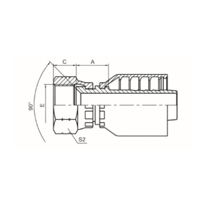 美制SAE內螺紋90°內錐面 SAE J513 27811-RW