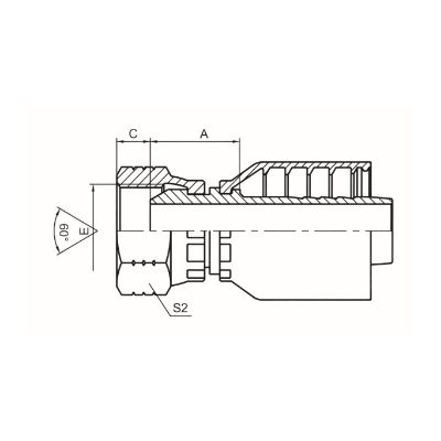 美制NPSM內螺紋60°外錐面 SAE J514 21611-RW