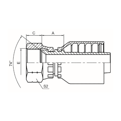 美制JIC內螺紋74°內錐面 SAE J514 26711-RW