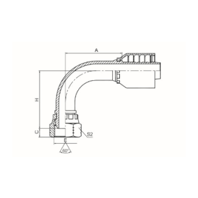 美制NPSM內螺紋60°外錐面 SAE J514 21691-RW