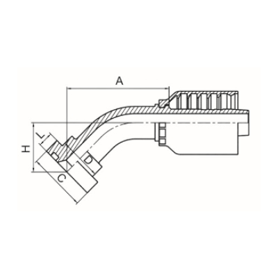  45°SAE 法蘭3000PSI 87641-RW