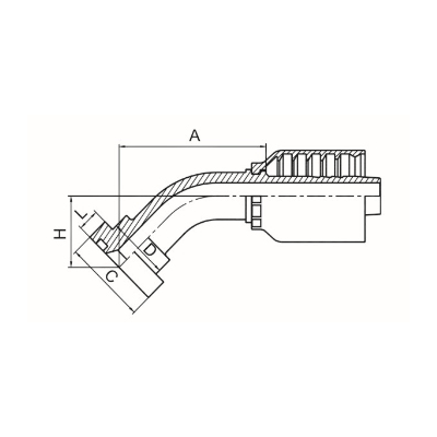 45°SAE 法蘭3000PSI 87341-RW
