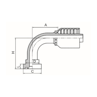 90°SAE 法蘭3000PSI 87391-RW