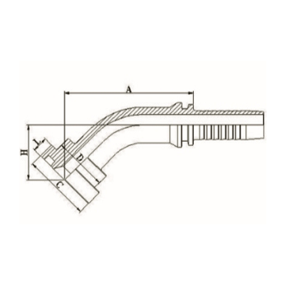 45°SAE 法蘭 3000PSI ISO 12151-3-SAE J516 87342
