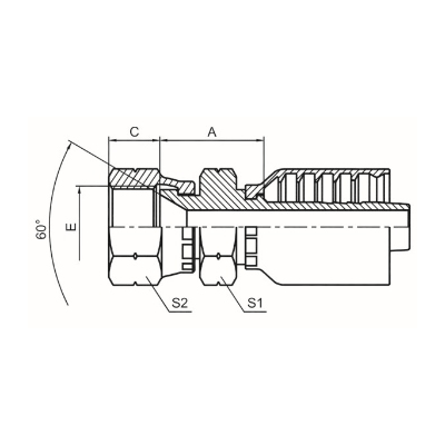 日本英制內(nèi)螺紋60°內(nèi)錐面 JIS B8363 29611-RW