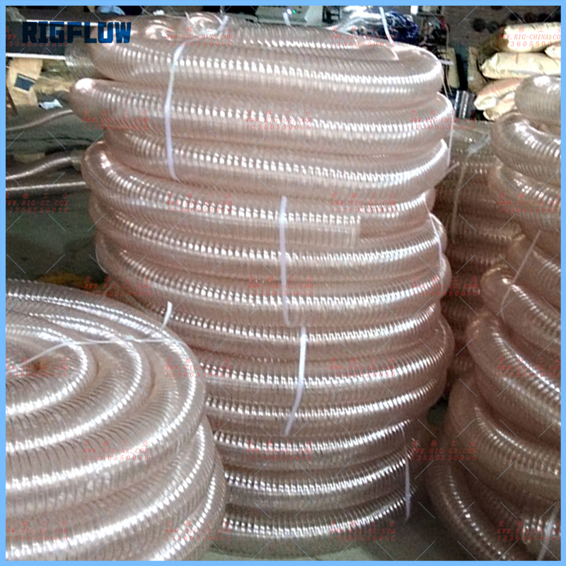 路面清掃車專用pu吸塵管風(fēng)機(jī)吸風(fēng)管pu鋼絲風(fēng)管廠家批發(fā)